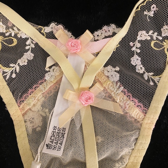 NWT For Love and Lemons 🍋  Sunny Bouquet Thong Panty - Picture 6 of 7